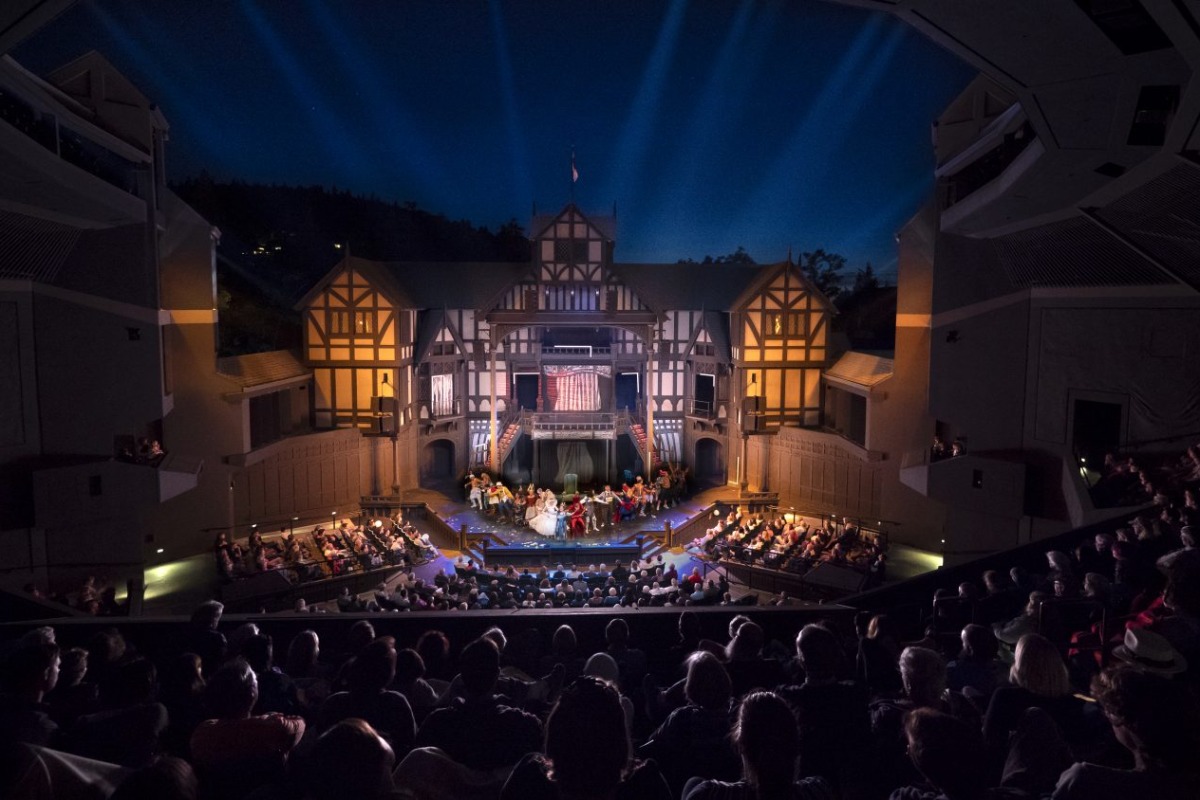 theater, venue, performance, things to do in medford, play, ashland, OSF, oregon shakespeare festival, Elizabethan Theatre Allen Pavilion, outdoors