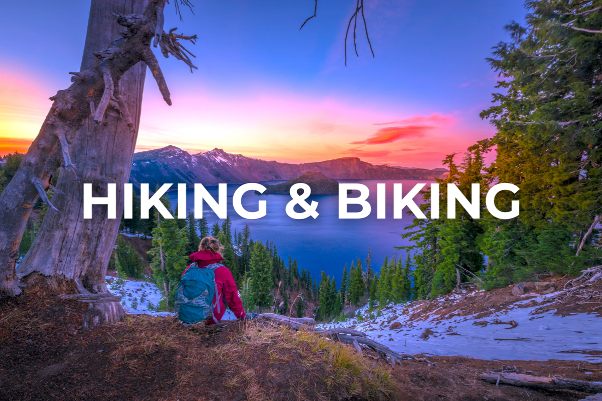 3 tile block, hiking and biking
